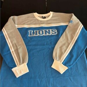 Blue and Gray Detroit Lions Sweatshirt